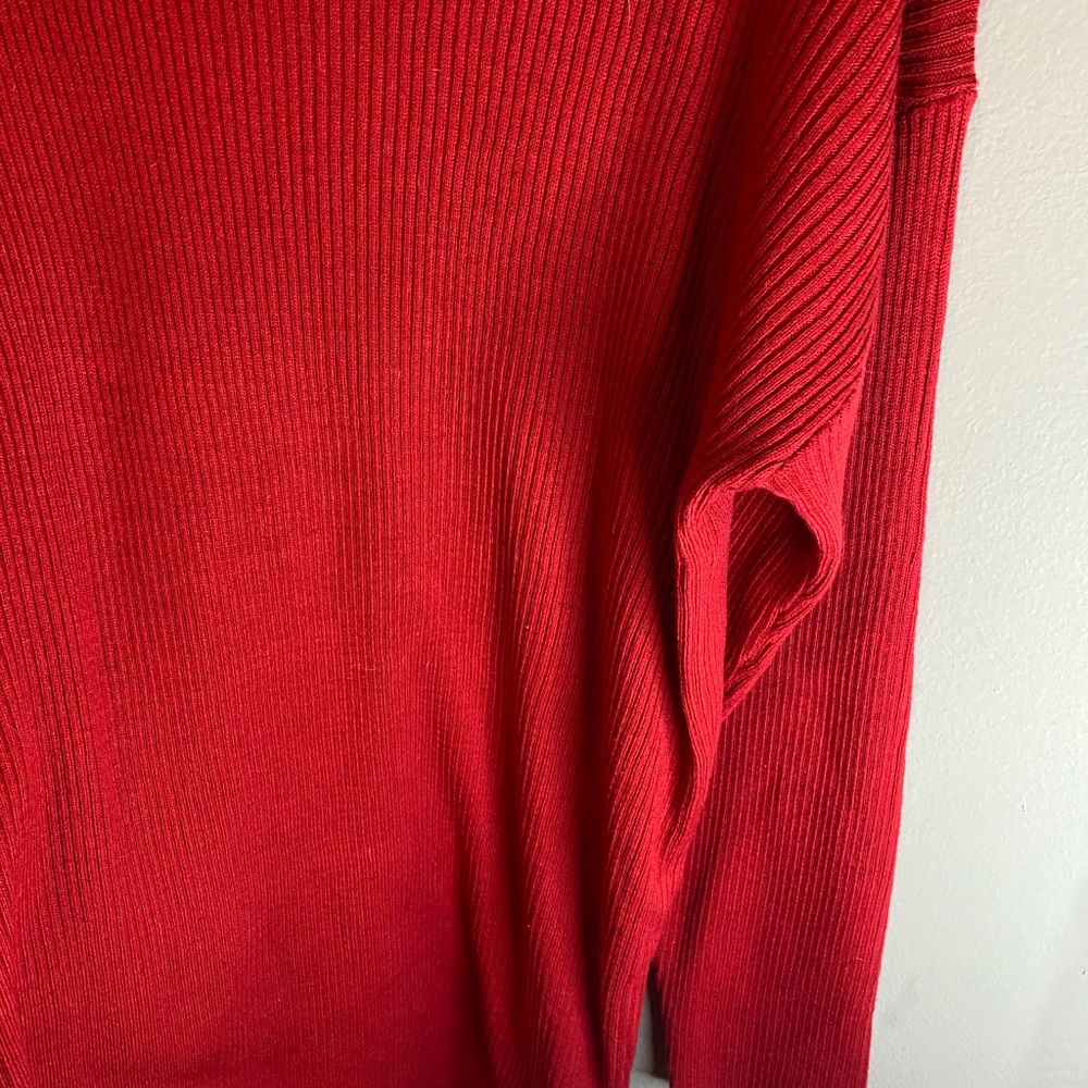 Red Sweater Dress - Picture 2 of 3